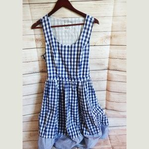 ModCloth Open Back Retro Gingham Rockabilly Dress